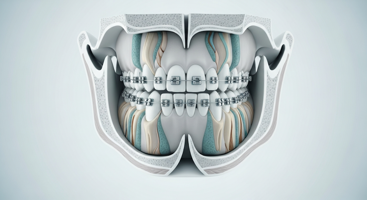 Demonstration of how to correctly clean a retainer used after adult braces treatment